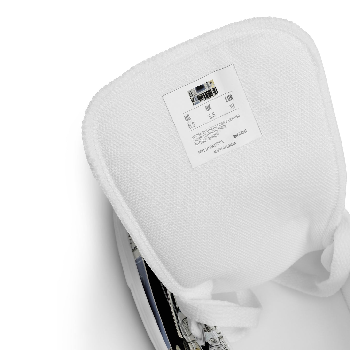 Women's High Top Canvas Shoes - High Contrast, As A Texture, David Eugene Henry, Grace English