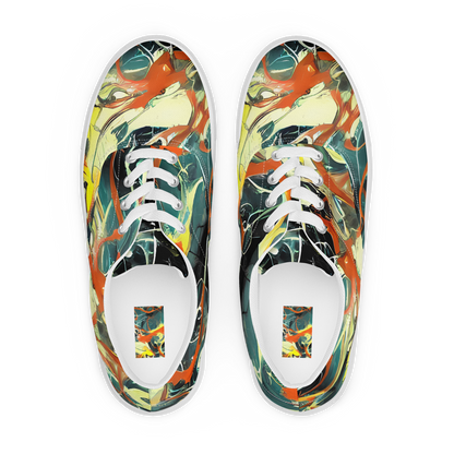 Women's Lace-Up Canvas Shoes - Fluid Firestorm