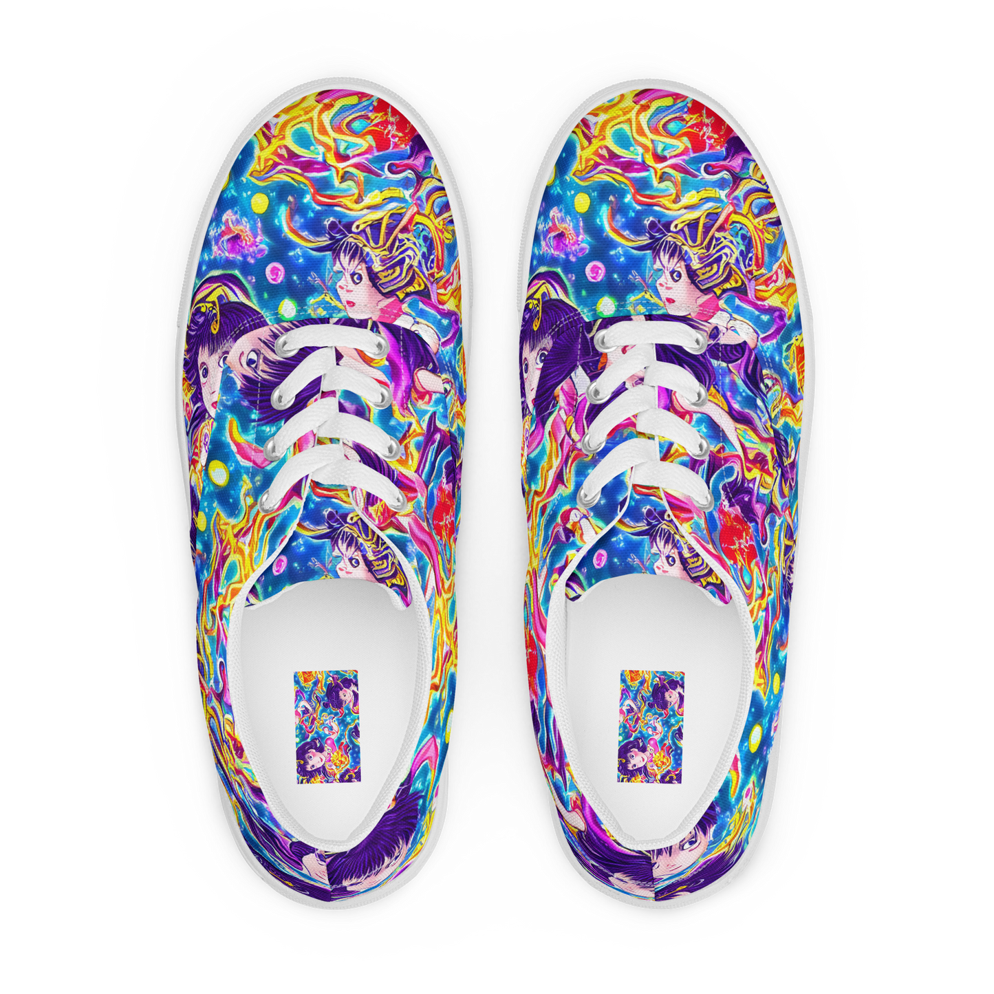 Women's Lace-Up Canvas Shoes - Aquatic Whim