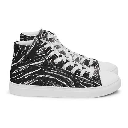 Women's High Top Canvas Shoes - Silver Swirl