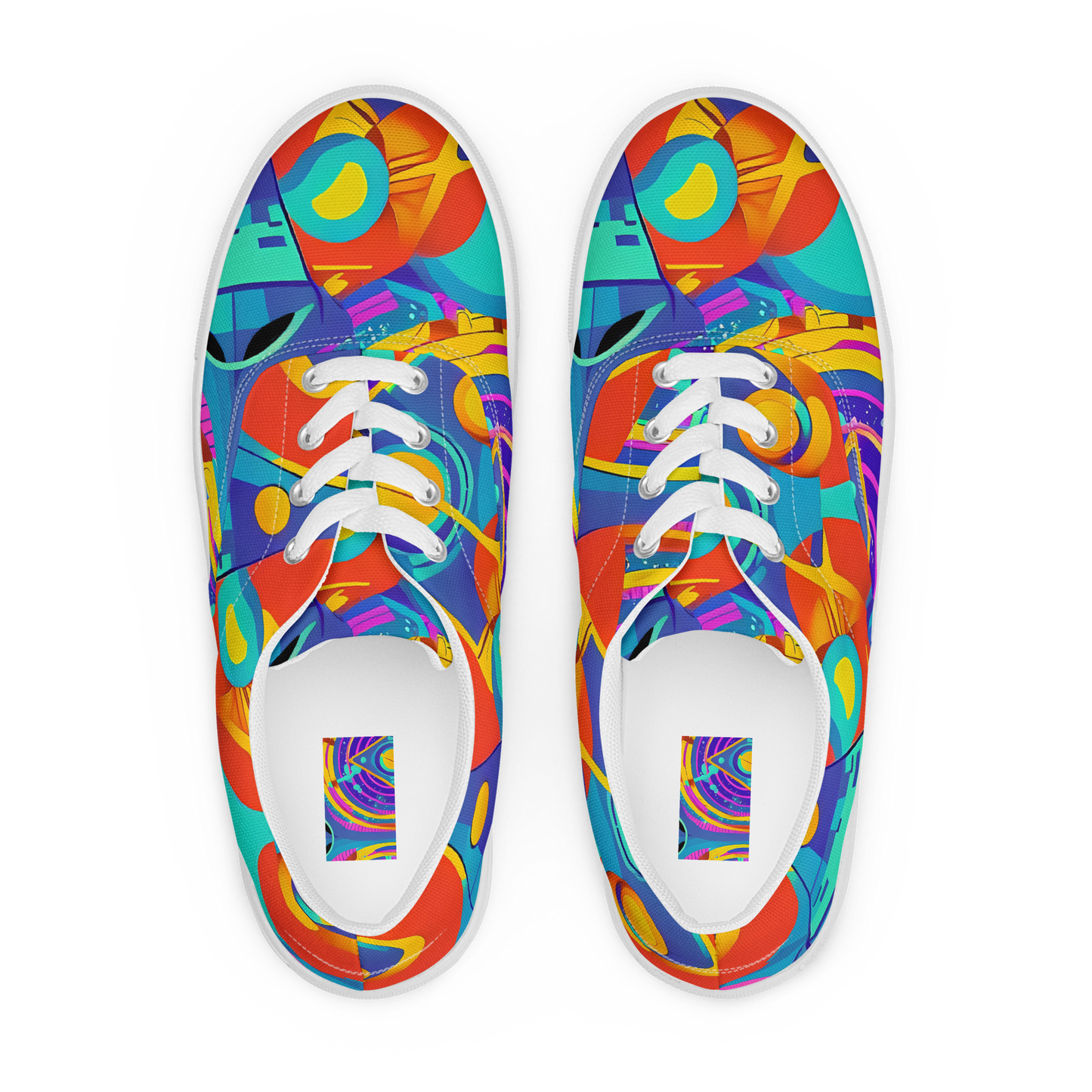 Women's Lace-Up Canvas Shoes - Blast of Color