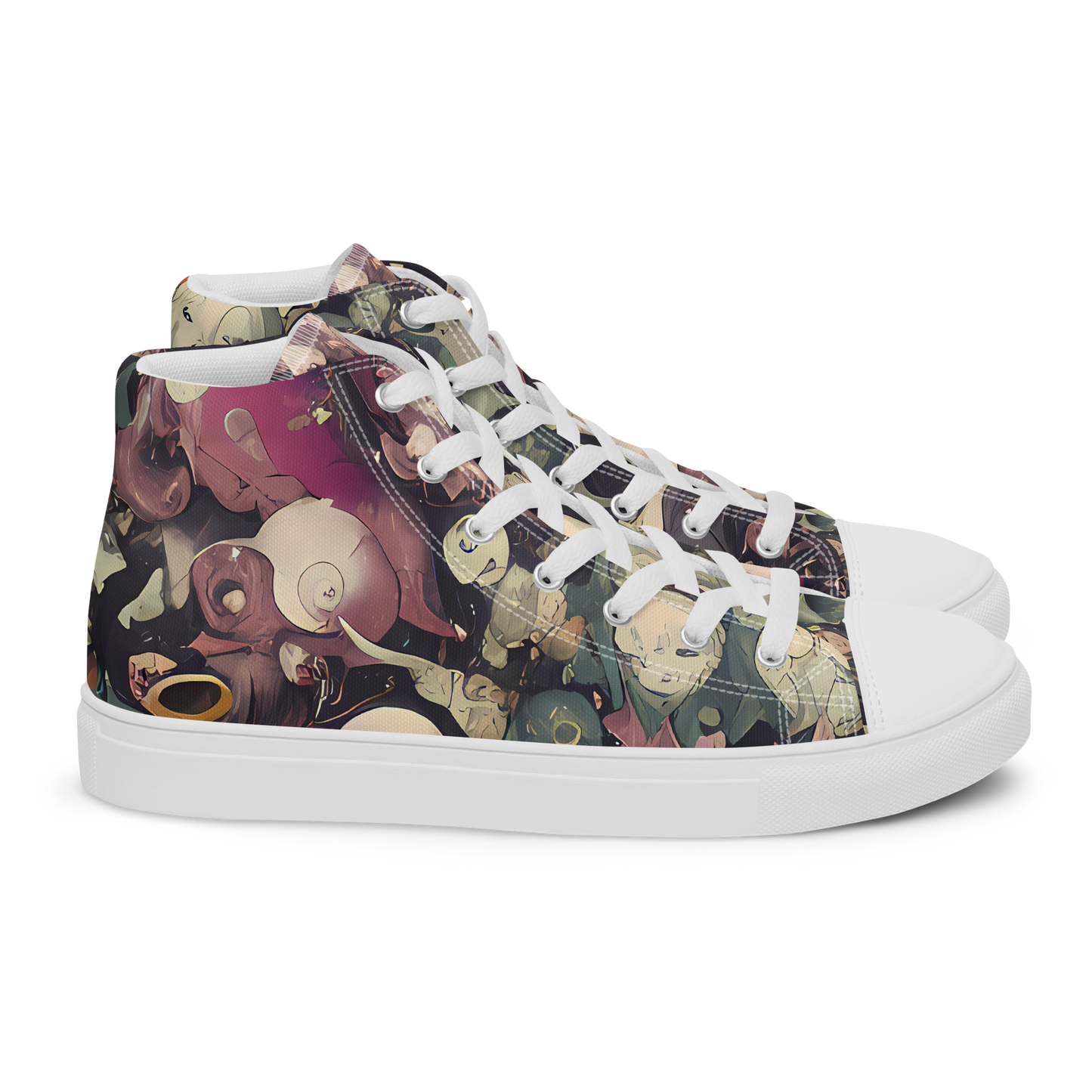 Men's High Top Canvas Shoes - Visions of the Unseen