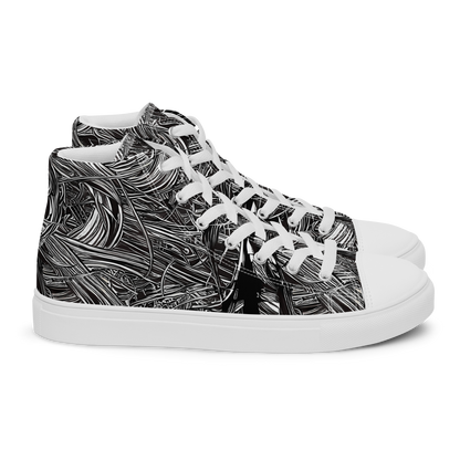 Men's High Top Canvas Shoes - Mesmeric Tangles