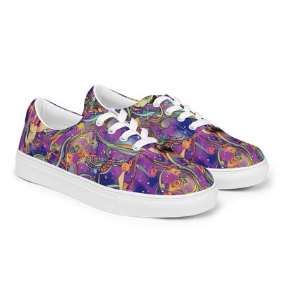 Women's Lace-Up Canvas Shoes - Spiral of Stardust