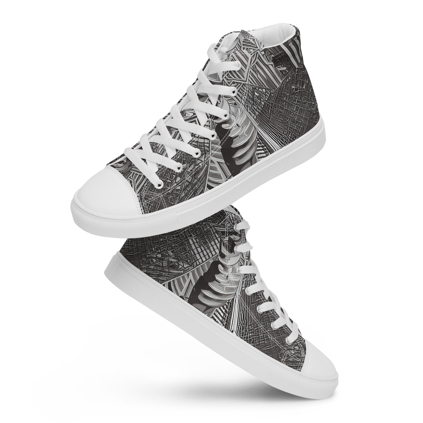 Men's High Top Canvas Shoes - Piranesi's Web