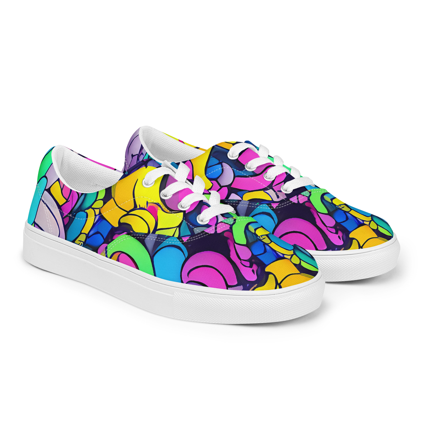 Women's Lace-Up Canvas Shoes - Radiant Revelation