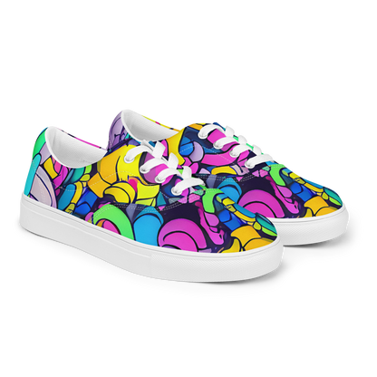 Women's Lace-Up Canvas Shoes - Radiant Revelation