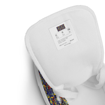 Men's High Top Canvas Shoes - Dynamic Doodles