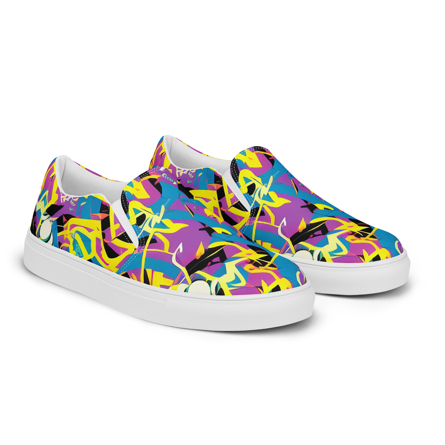 Men's Slip-On Canvas Shoes - Galactic Sprawl