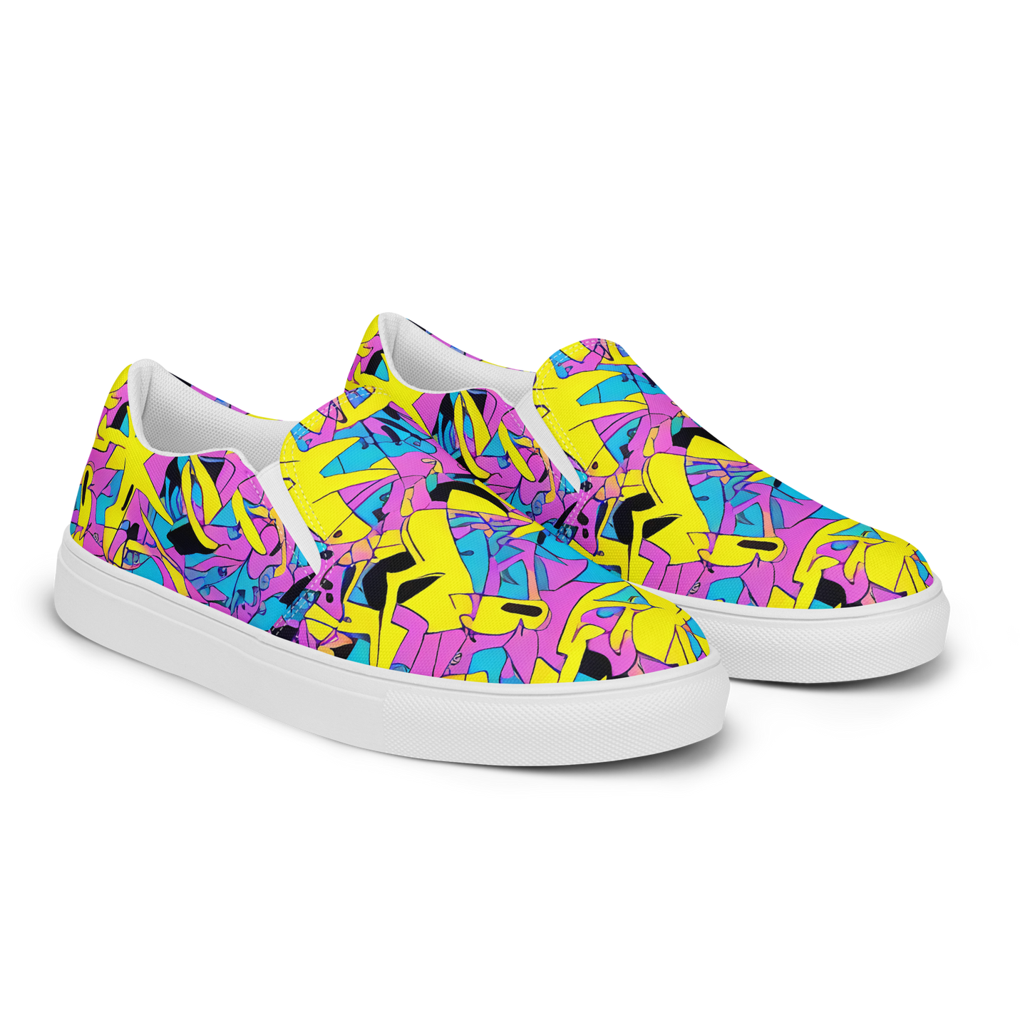 Women's Slip-On Canvas Shoes - Neon Jive