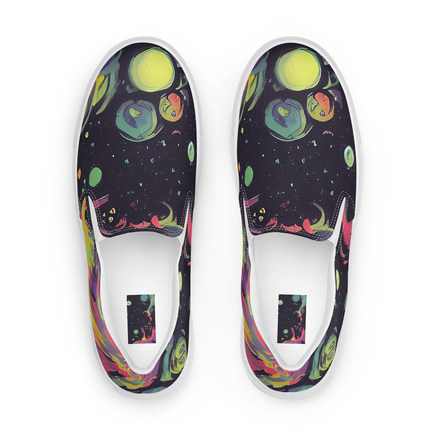 Women's Slip-On Canvas Shoes - Psychedelic Drift