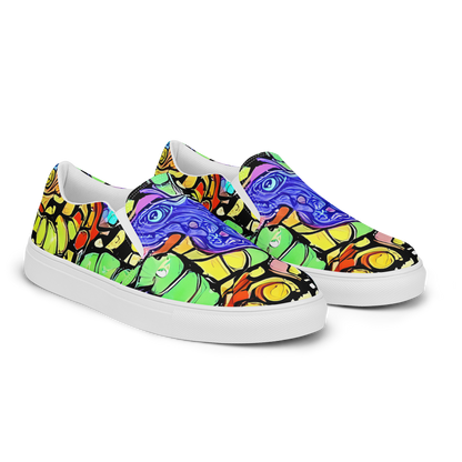 Women's Slip-On Canvas Shoes - Frostwork Fantasy