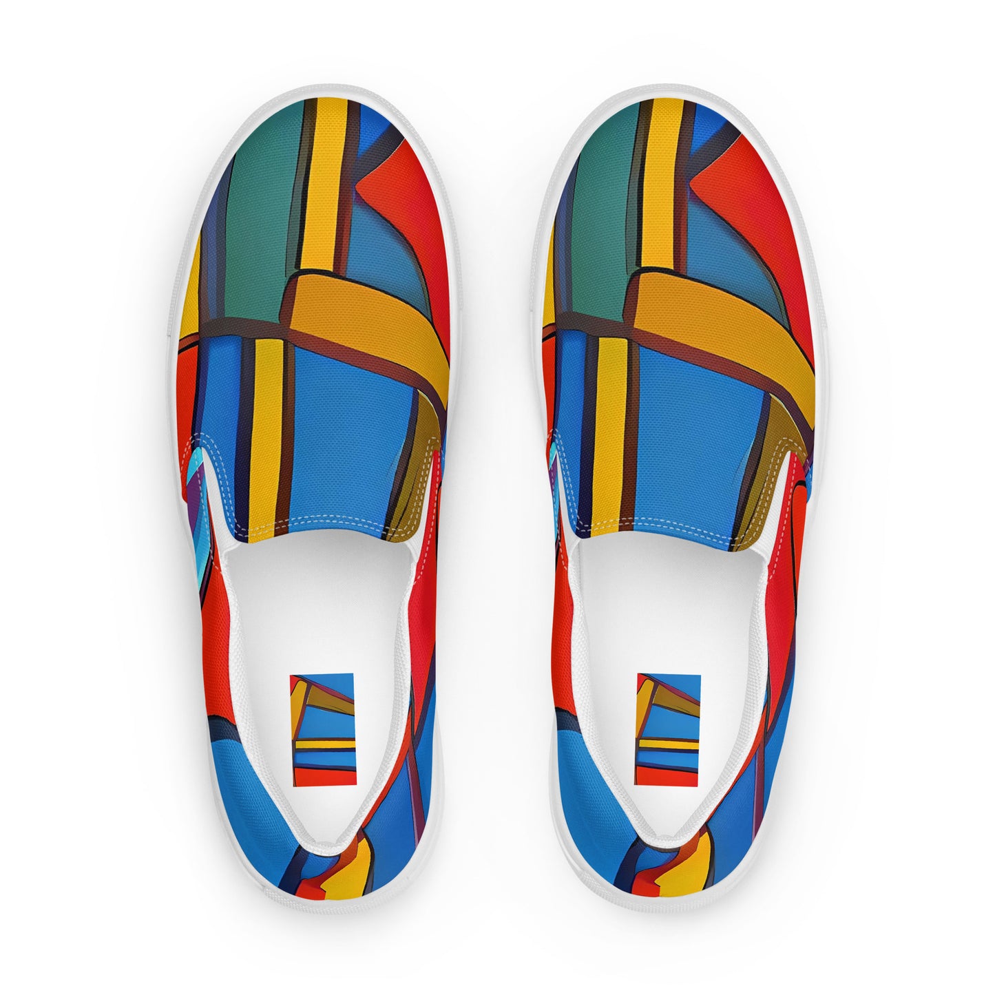 Women's Slip-On Canvas Shoes - Mondrian Maze