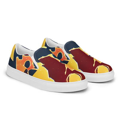 Men's Slip-On Canvas Shoes - Sunset Silhouette