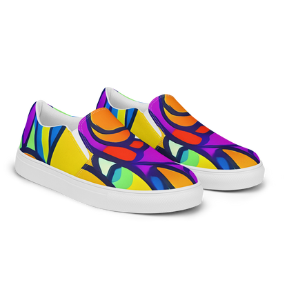 Women's Slip-On Canvas Shoes - Kaleido Fish