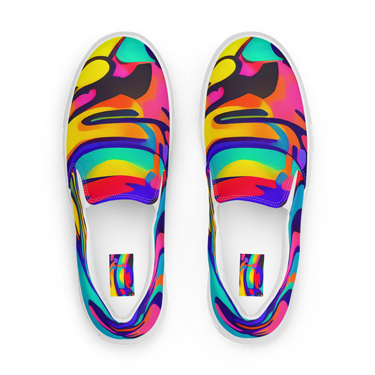 Men's Slip-On Canvas Shoes - Electric Ecstasy