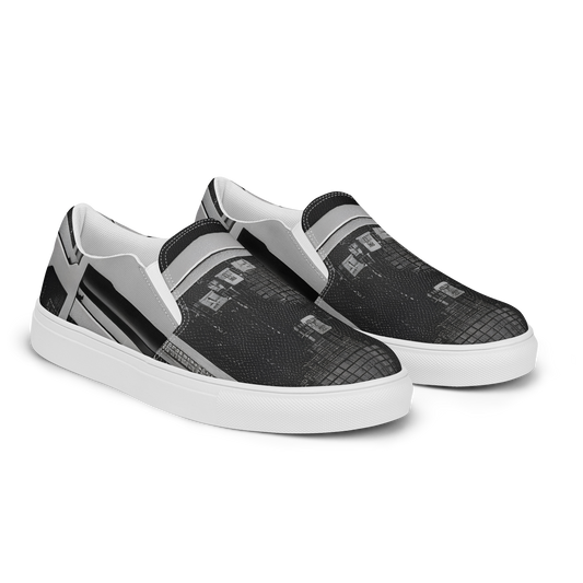 Women's Slip-On Canvas Shoes - Concrete Harmony