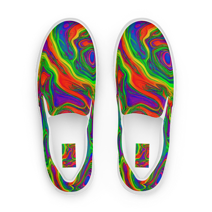 Men's Slip-On Canvas Shoes - Psychedelic Waves