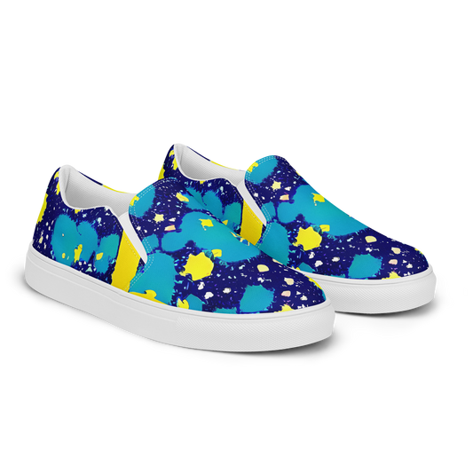 Men's Slip-On Canvas Shoes - Starburst Splash