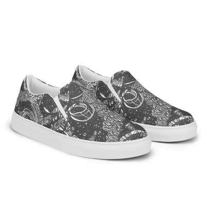 Women's Slip-On Canvas Shoes - Shadow Reverie