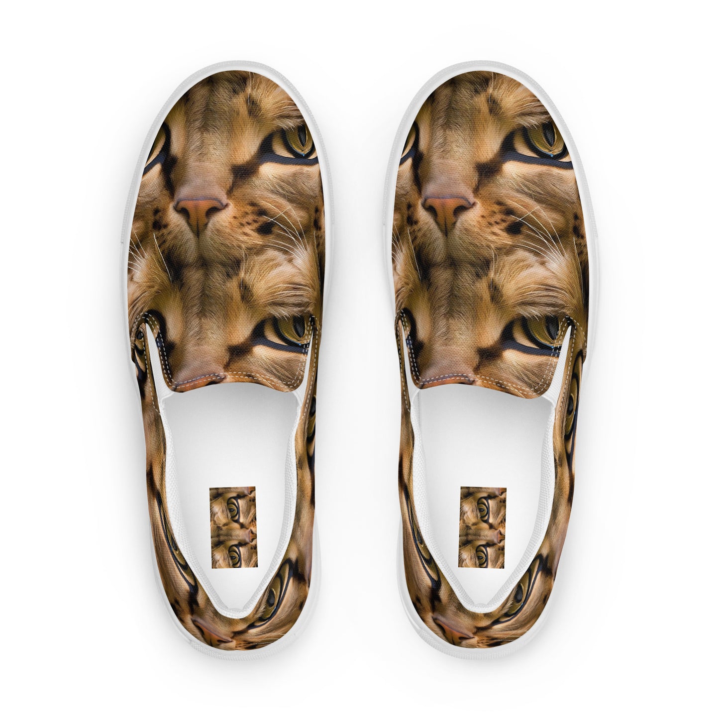 Women's Slip-On Canvas Shoes - Feline Whisper