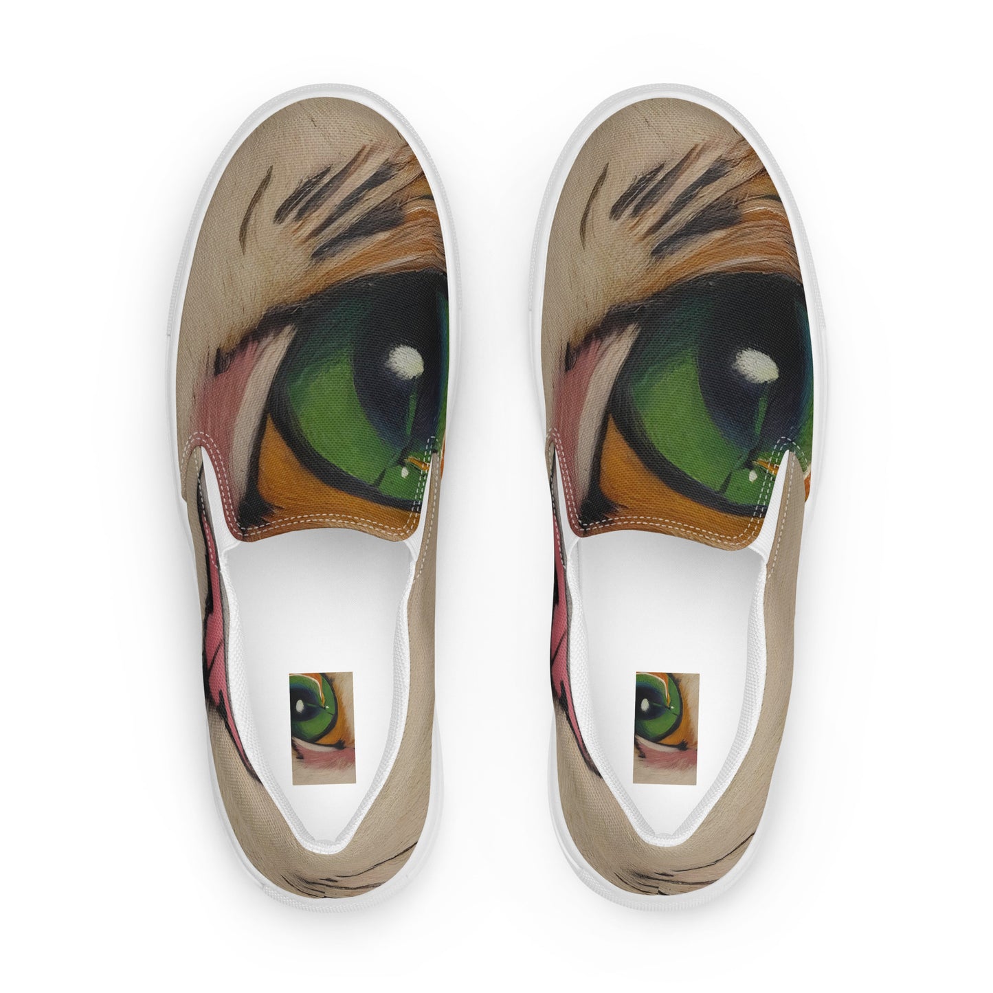 Men's Slip-On Canvas Shoes - Emerald Gaze