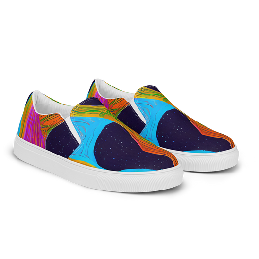 Men's Slip-On Canvas Shoes - Galactic Harmony