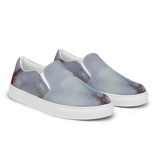 Men's Slip-On Canvas Shoes - Impressionist Void