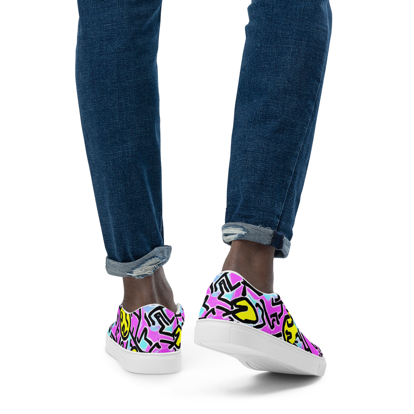 Men's Slip-On Canvas Shoes - Punk Doodles