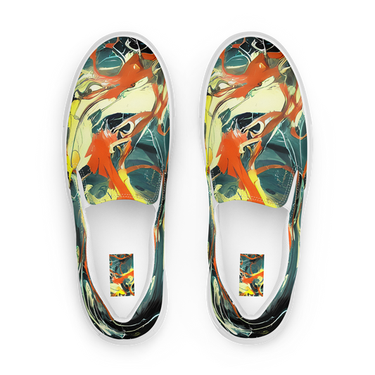 Men's Slip-On Canvas Shoes - Fluid Firestorm