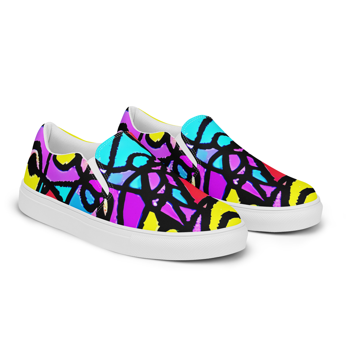 Women's Slip-On Canvas Shoes - Radiant Chaos