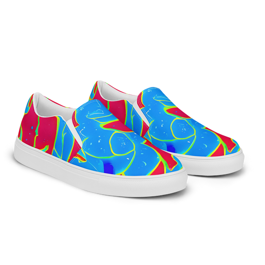 Women's Slip-On Canvas Shoes - Electric Bloom