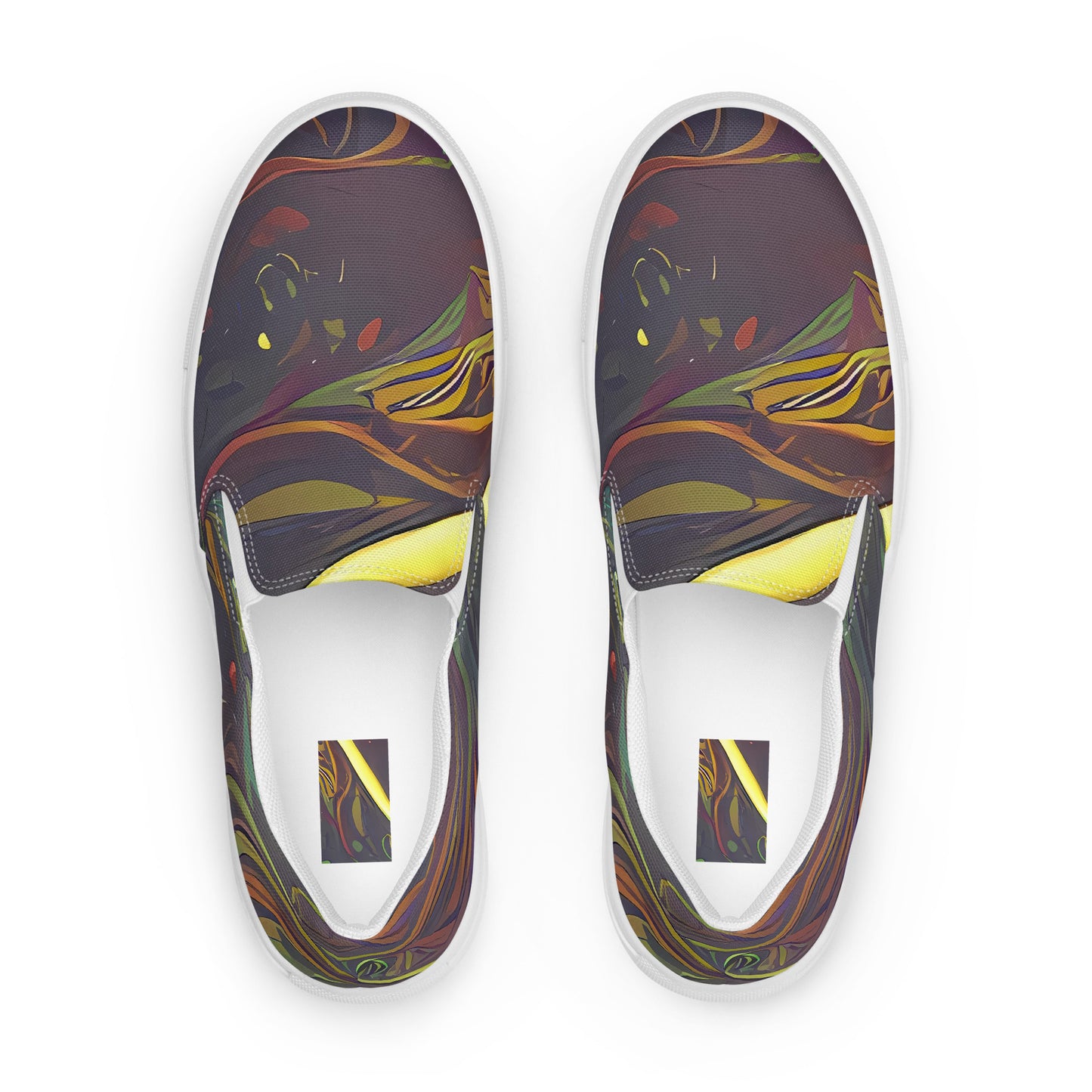 Men's Slip-On Canvas Shoes - Phantasm Swirl