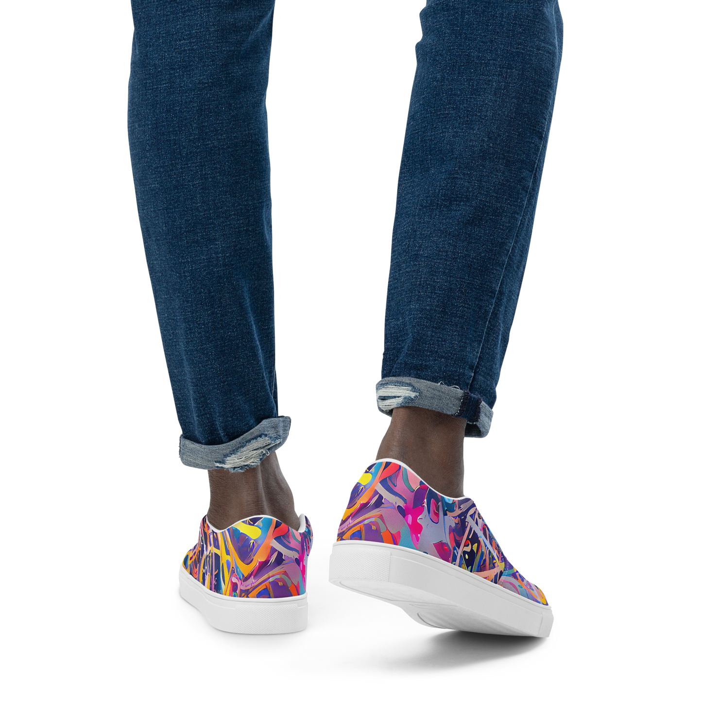 Men's Slip-On Canvas Shoes - Vibrant Fusion