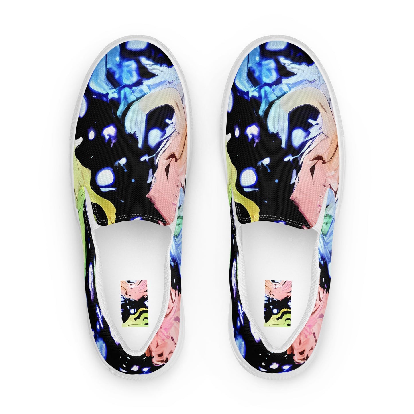 Men's Slip-On Canvas Shoes - Celestial Serenade