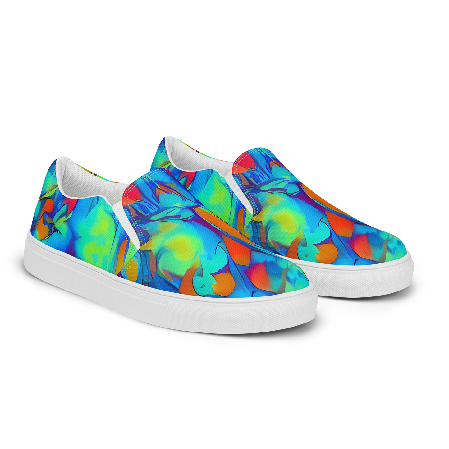 Women's Slip-On Canvas Shoes - Vivid Virtuoso