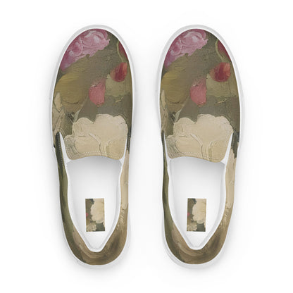 Men's Slip-On Canvas Shoes - Blossoms in Harmony