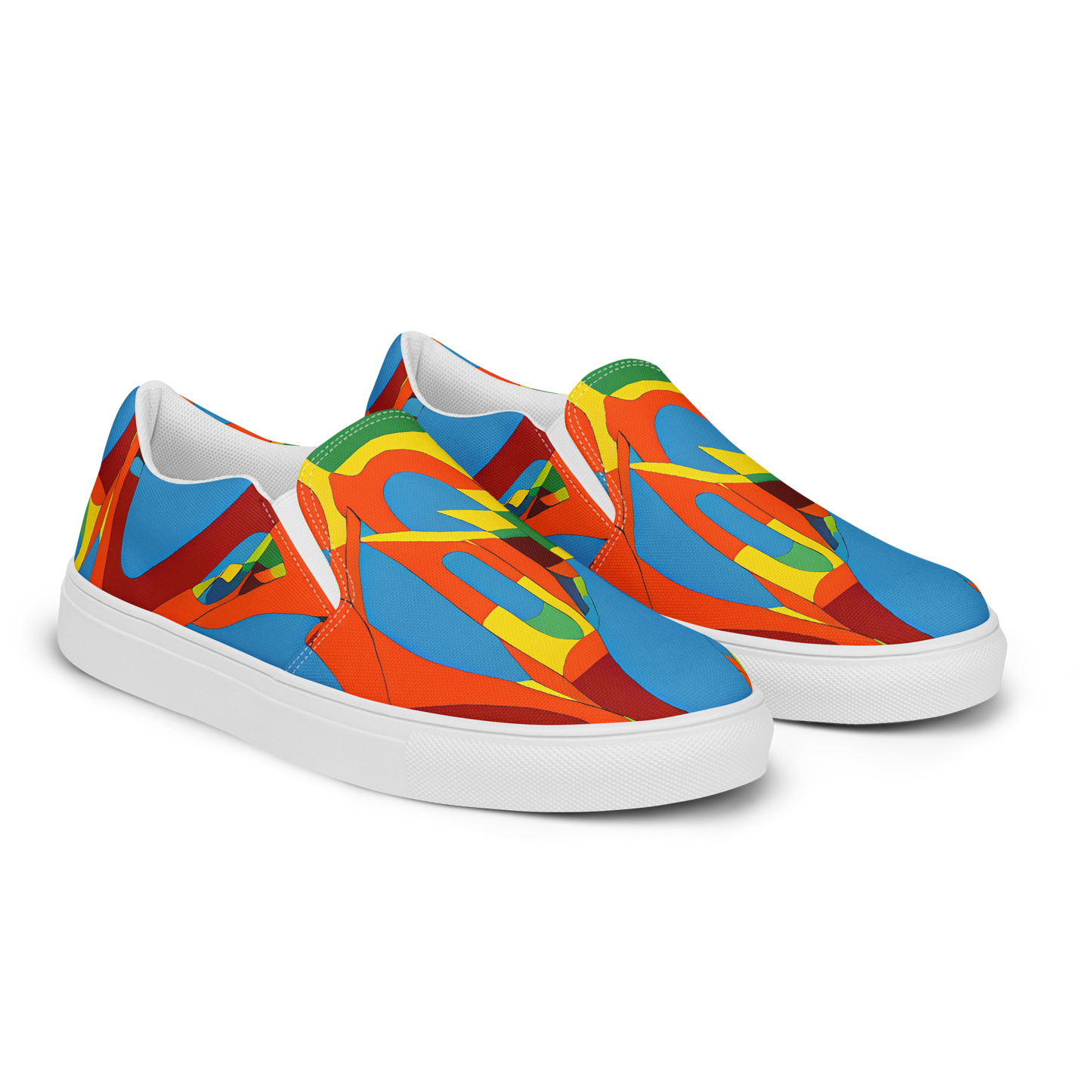 Women's Slip-On Canvas Shoes - Fire Ocean Fusion