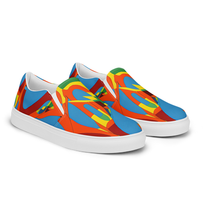 Women's Slip-On Canvas Shoes - Fire Ocean Fusion