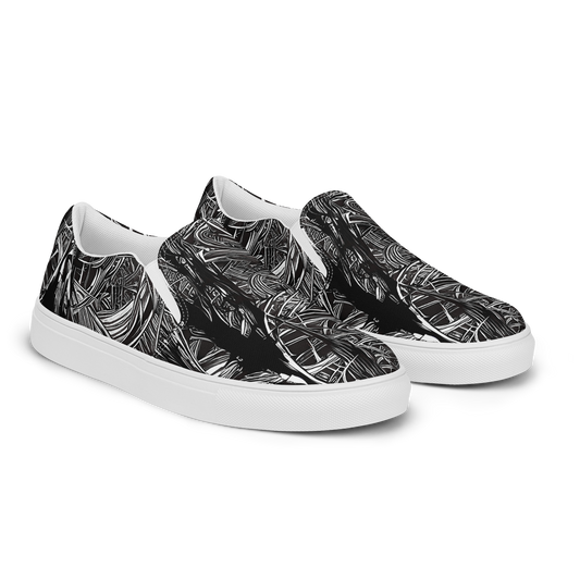 Men's Slip-On Canvas Shoes - Mesmeric Tangles