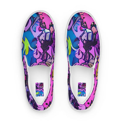 Women's Slip-On Canvas Shoes - Chromatic Frenzy