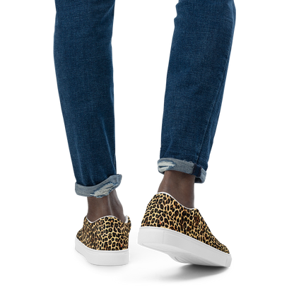 Men's Slip-On Canvas Shoes - Cheetah Mosaic