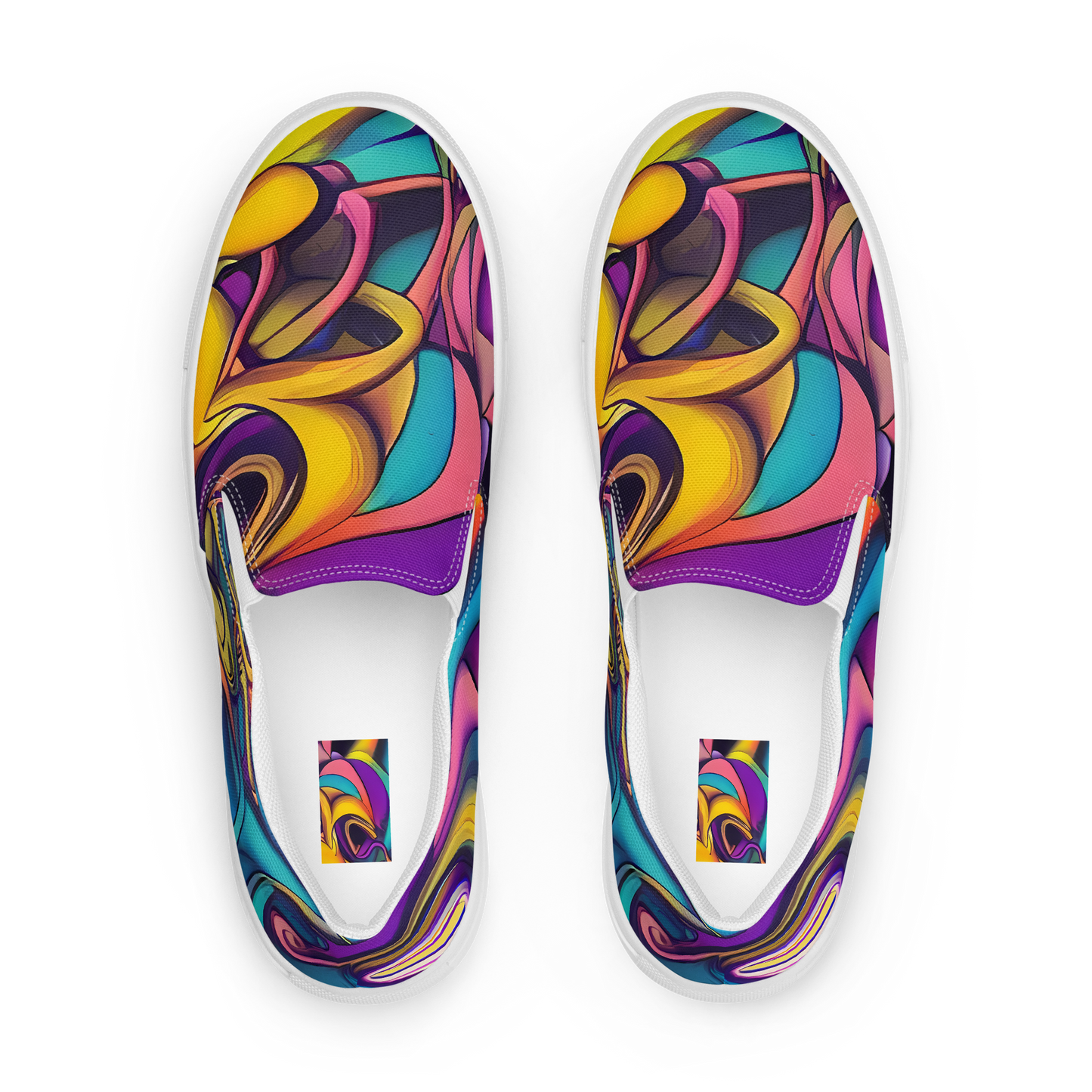 Women's Slip-On Canvas Shoes - Pre-Raphaelite Wave