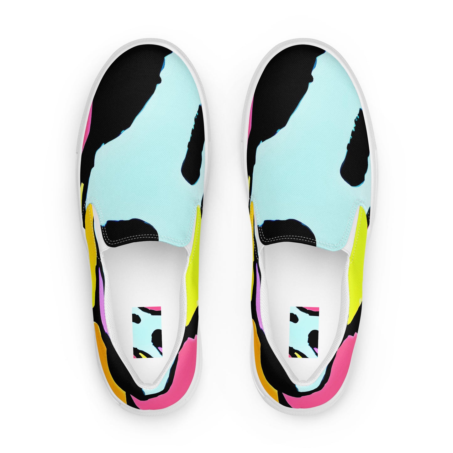 Men's Slip-On Canvas Shoes - Spirals of Joy