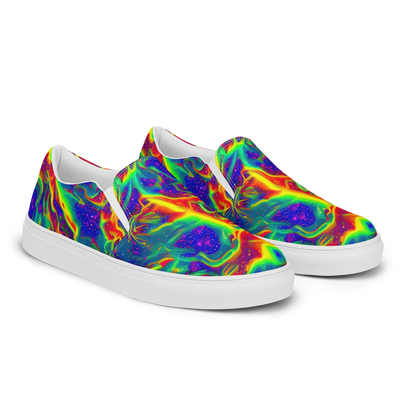 Men's Slip-On Canvas Shoes - Nebula Symphony