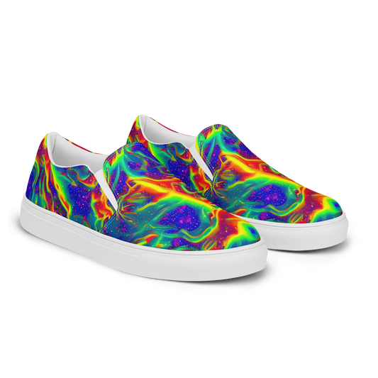 Men's Slip-On Canvas Shoes - Nebula Symphony