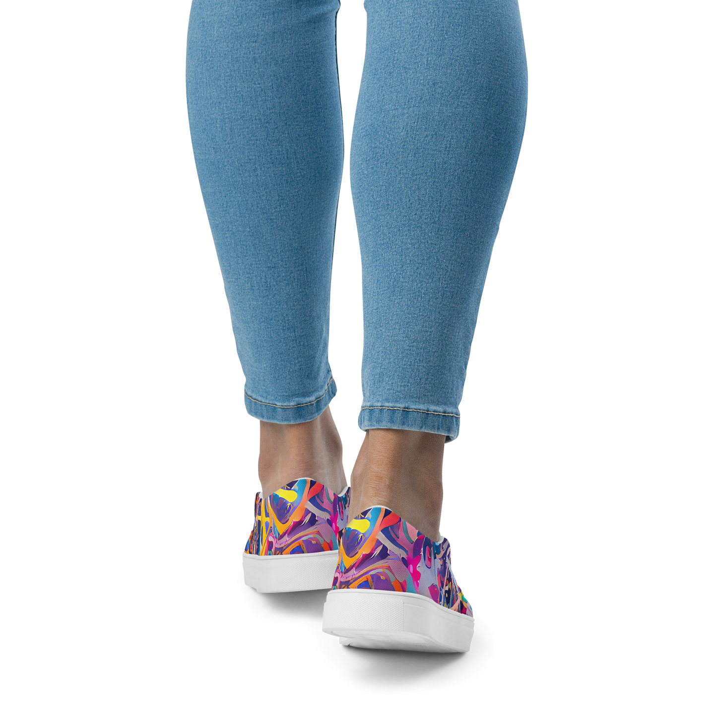 Women's Slip-On Canvas Shoes - Vibrant Fusion