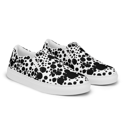 Women's Slip-On Canvas Shoes - Dappled Shadow Dance