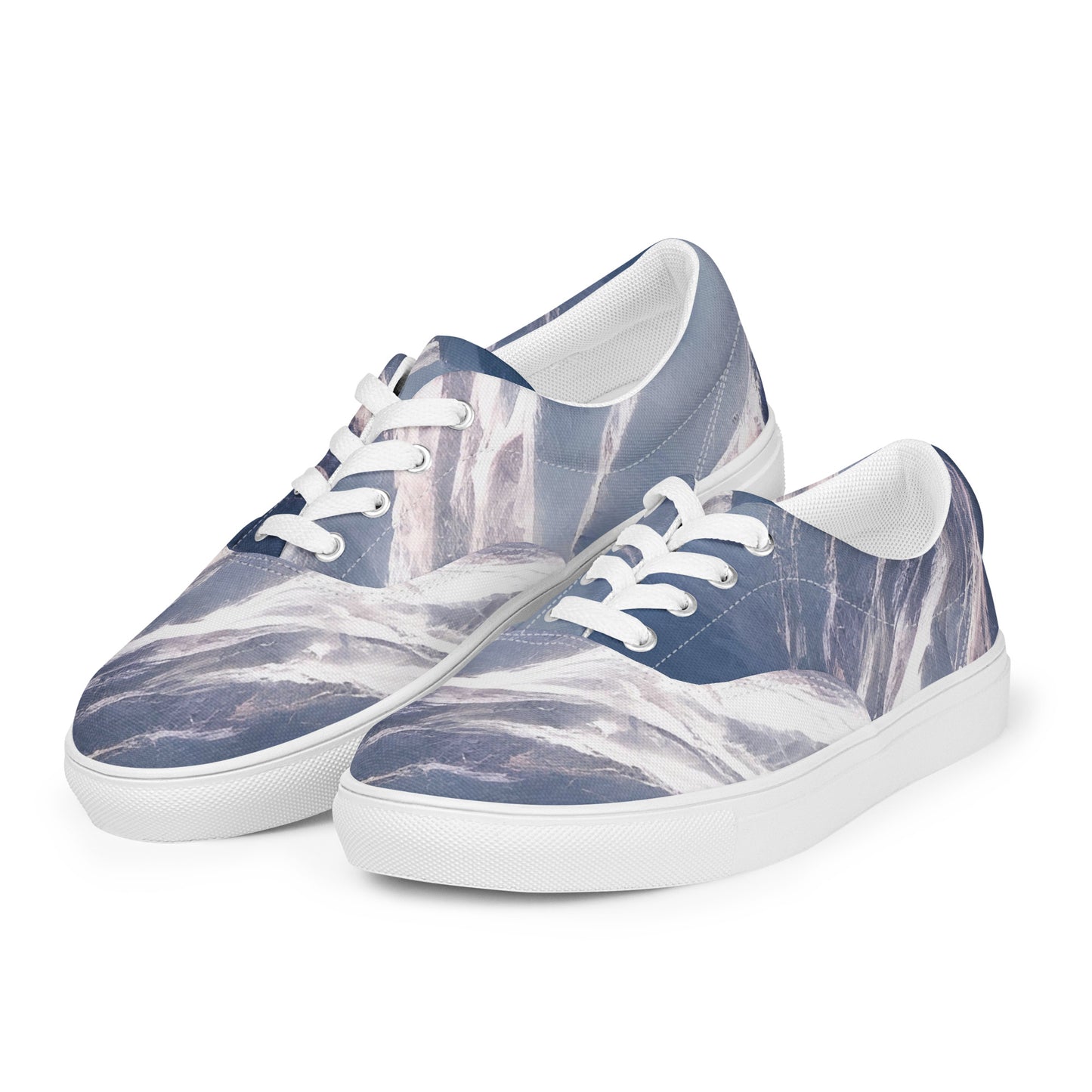 Women's Lace-Up Canvas Shoes - Frosted Zenith