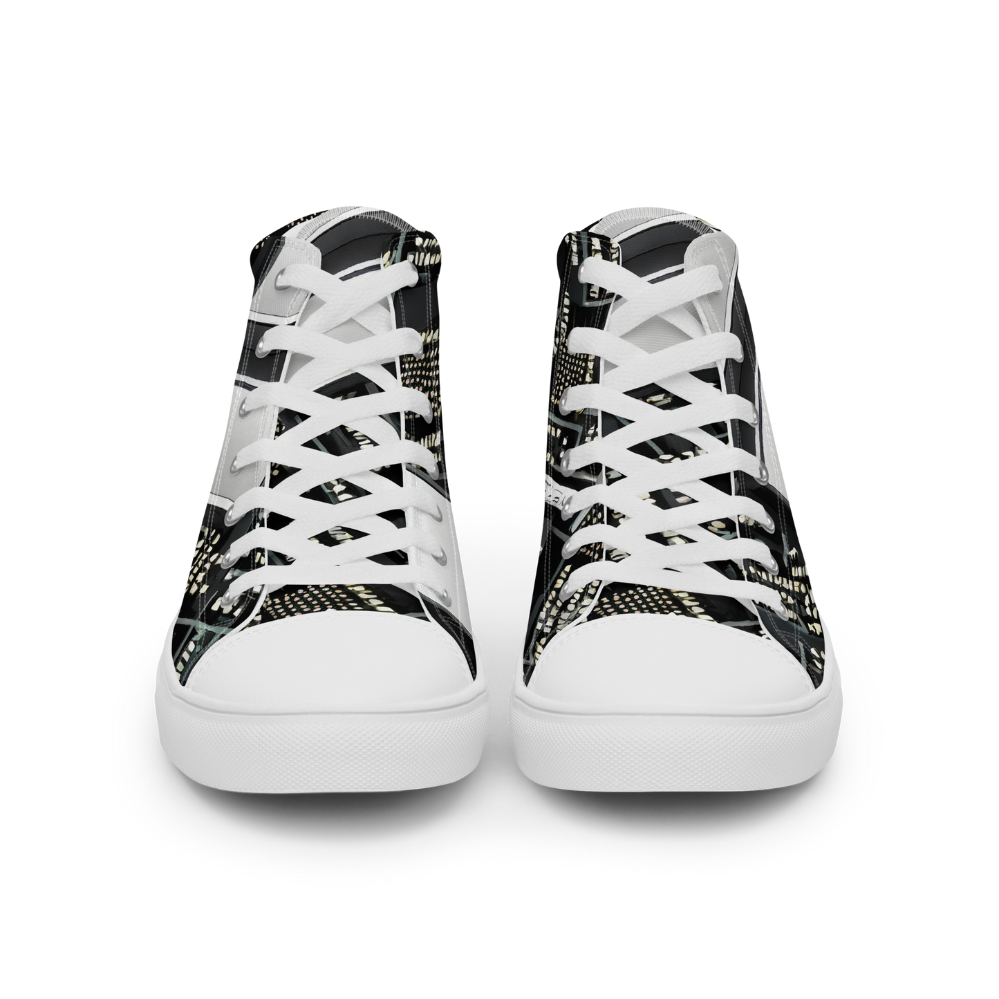 Women's High Top Canvas Shoes - Electro Essence